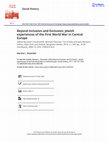 Research paper thumbnail of Beyond Inclusion and Exclusion: Jewish experiences of the First World War in Central Europe