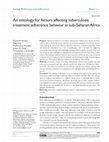 Research paper thumbnail of An ontology for factors affecting tuberculosis treatment adherence behavior in sub-Saharan Africa