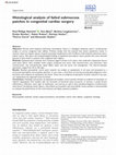 Research paper thumbnail of Histological analysis of failed submucosa patches in congenital cardiac surgery