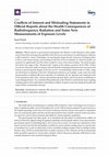 Research paper thumbnail of Conflicts of Interest and Misleading Statements in Official Reports about the Health Consequences of Radiofrequency Radiation and Some New Measurements of Exposure Levels