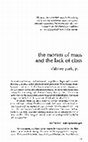 Research paper thumbnail of The morass of mass and the lack of class