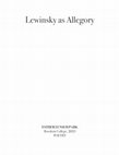 Research paper thumbnail of Lewinsky as Allegory