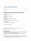 Research paper thumbnail of Ancient Cities: Teaching and Learning in the Digital Age Ancient Cities: Teaching and Learning in the Digital Age