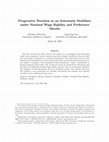 Research paper thumbnail of Progressive taxation as an automatic stabilizer under nominal wage rigidity and preference shocks