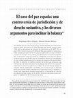 Research paper thumbnail of El caso del pez espada: una controversia de jurisdicción y de derecho sustantivo, y los diversos argumentos para inclinar la balanza