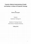 Research paper thumbnail of Prosperity Gospel - Health and Healing SArumugam