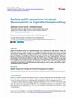 Research paper thumbnail of Radium and Uranium Concentrations Measurements in Vegetables Samples of Iraq