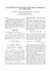 Research paper thumbnail of Measurement of the magnetic field ripple experienced by a stored beam