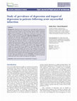 Research paper thumbnail of Study of prevalence of depression and impact of depression in patients following acute myocardial infarction