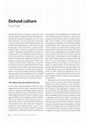 Research paper thumbnail of Defund Culture