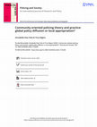 Research paper thumbnail of Community oriented policing theory and practice: global policy diffusion or local appropriation?