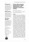 Research paper thumbnail of Factors influencing the performance of safety programmes in the Ghanaian construction industry