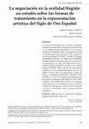 Research paper thumbnail of La negociación en la oralidad fingida: un estudio sobre las formas de tratamiento en la representación artística del Siglo de Oro Español