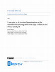 Research paper thumbnail of A critical examination of the introduction of drug detection dogs for policing of illicit drugs in New South Wales, Australia using Kingdon's 'multiple streams' heuristic