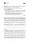 Research paper thumbnail of Integration of a Three-Dimensional-Printed Titanium Implant in Human Tissues: Case Study