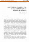 Research paper thumbnail of As Atitudes Das Otan, Ocx e Otsc Em Relação À Situação No Afeganistão Após 2014