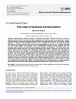 Research paper thumbnail of The rules of business transformation