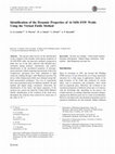 Research paper thumbnail of Identification of the Dynamic Properties of Al 5456 FSW Welds Using the Virtual Fields Method