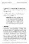 Research paper thumbnail of Application of the Photon Doppler Velocimetry (PDV) technique in tension-torsion Hopkinson bar experiments