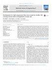 Research paper thumbnail of Development of a high temperature flow stress model for AerMet 100 covering several orders of magnitude of strain rate