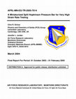 Research paper thumbnail of A Miniaturized Split Hopkinson Pressure Bar for Very High Strain Rate Testing