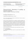 Research paper thumbnail of Ressursorientert tilnærming til språklig og kulturelt mangfold