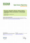 Research paper thumbnail of Rezension: Ronald R. Chilcote: Amilcar Cabral's revolutionary theory and practice: a critical guide