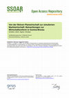 Research paper thumbnail of Von der fiktiven Planwirtschaft zur simulierten Marktwirtschaft Betrachtungen zur Wirtschaftsreform in Guinea-Bissau