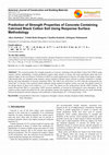 Research paper thumbnail of Prediction of Strength Properties of Concrete Containing Calcined Black Cotton Soil Using Response Surface Methodology