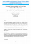 Research paper thumbnail of Forecasting Electricity Demand for Turkey Using Modulated Fourier Expansion