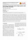 Research paper thumbnail of Scheduling Pumped Hydro Power Storage Systems under Price and Flow Uncertainty