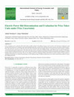 Research paper thumbnail of Electric Power Bid Determination and Evaluation for Price Taker Units Under Price Uncertainty