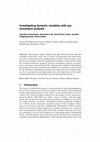 Research paper thumbnail of Investigating dynamic variables with eye movement analysis on visual scenes