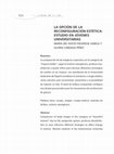 Research paper thumbnail of La Opcion De La Configuracion Estetica: Estudio en Jovenes Universitarios