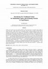 Research paper thumbnail of Introducing New Traditional Cuisine for Maintaining Culture and Promoting Tourism in Tegal Regency