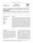 Research paper thumbnail of Aflatoxin sampling and testing proficiency in the Texas grain industry