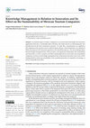 Research paper thumbnail of Knowledge Management in Relation to Innovation and Its Effect on the Sustainability of Mexican Tourism Companies