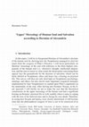 Research paper thumbnail of 'Upper' Mereology of Human Soul and Salvation according to Hermias of Alexandria, «Vox Patrum», 82 (2022), pp. 31-52.