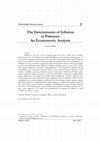 Research paper thumbnail of The Determinants of Inflation in Pakistan: An Econometric Analysis