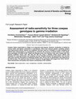 Research paper thumbnail of Assessment of radio-sensitivity for three cowpea genotypes to gamma irradiation