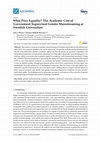 Research paper thumbnail of What Price Equality? The Academic Cost of Government Supervised Gender Mainstreaming at Swedish Universities