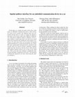 Research paper thumbnail of Spatial Auditory Interface for an Embedded Communication Device in a Car