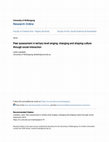 Research paper thumbnail of Peer assessment in tertiary level singing: Changing and shaping culture through social interaction