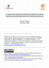 Research paper thumbnail of La salud como fuente de revitalización lingüístico-cultural. Experiencias interdisciplinarias en los Andes ecuatorianos