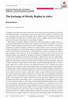 Research paper thumbnail of The Exchange of Words: Replies to critics