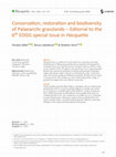 Research paper thumbnail of Conservation, restoration and biodiversity of Palaearctic grasslands – Editorial to the 6th EDGG special issue in Hacquetia