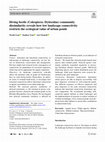 Research paper thumbnail of Diving beetle (Coleoptera: Dytiscidae) community dissimilarity reveals how low landscape connectivity restricts the ecological value of urban ponds