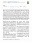 Research paper thumbnail of Analysis of social-ecological dynamics driving conflict in linked surface-groundwater systems