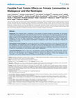 Research paper thumbnail of Possible Fruit Protein Effects on Primate Communities in Madagascar and the Neotropics