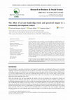 Research paper thumbnail of The effect of servant leadership tenets and perceived impact in a community development context